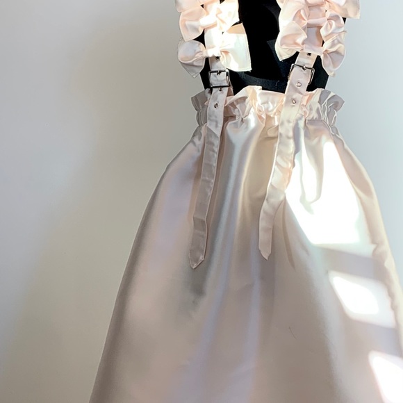 White dress bows /overalls stretchy waist - Picture 2 of 6